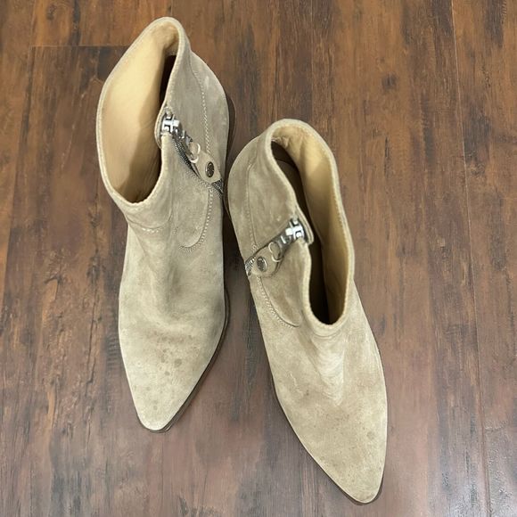 RAG & BONE Razor Booties Zip Up Ankle Boots in Light Sand Leather - Picture 3 of 13